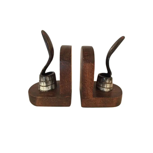 Luxury Handcrafted Wooden Bookends Customized Modern Design for Home <b>Table</b> <b>Top</b> <b>Decoration</b> Bulk Supply From India - Product Image 1
