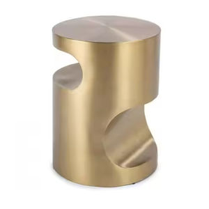 Mesa de esquina de lujo martillada con diamantes de metal hecha a mano, mesa auxiliar de estilo moderno, muebles de decoración del hogar, mesa de centro de metal a la venta - Product Image 3