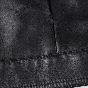 Veste d'hiver en similicuir pour garçons, manteau oversize 4xl en cuir PU à manches longues, blouson aviateur blanc grande taille pour hommes 3xl - Product Image 3