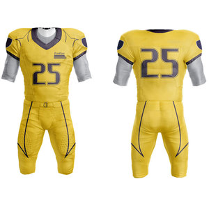 Uniforme de football américain de qualité supérieure en tissu polyester doux, idéal pour l'entraînement intensif et le confort le jour du match - Product Image 1