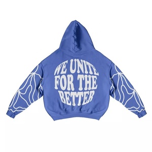 Sweat à capuche pull-over hiver en chenille épaisse de haute qualité avec logo brodé Vente en gros de logo en coton 100% - Product Image 5