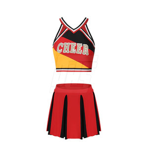 Uniforme de cheerleading scolaire avec ensemble assorti pour les soirées de jeu, les sports, les spectacles et les entraînements - Product Image 3