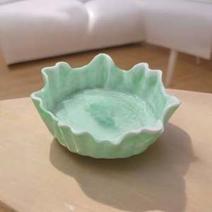 Cuenco de resina de diseño moderno de lujo hecho a mano para regalos de negocios, decoración del hogar, servicio de comida, ecológico y duradero - Product Image 2