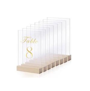 Números de Mesa Acrílicos Arqueados en Blanco al por Mayor, Letreros Arqueados de Perspex Esmerilado Cortados con Láser, Decoraciones de Mesa de Vinilo para Manualidades y Catering - Product Image 6