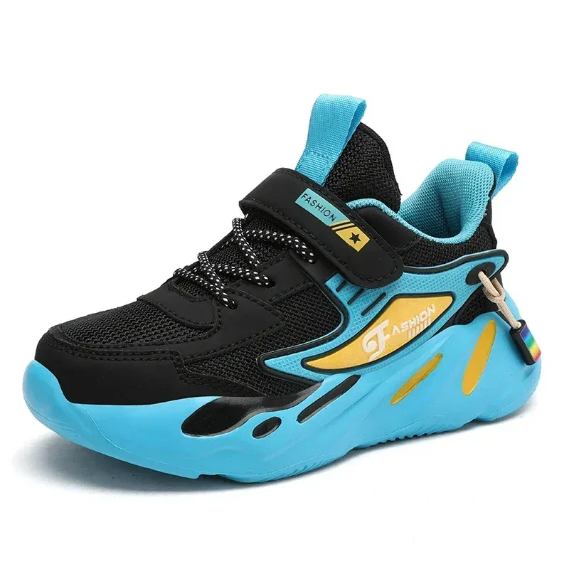 Atmungsaktive Netz-Kinder-Sneakers für Jungen und Mädchen lässige flache Laufschuhe Sportschuhe