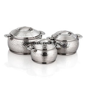 Noir Antique Fini En Acier Inoxydable Double Paroi Hotpot Top Garder Les Aliments Forme Ronde Vaisselle De Luxe En Métal Réchauffeur De Nourriture - Product Image 4