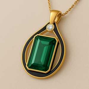 จี้เพชรเม็ดเล็กสีทอง14K ทำด้วยมือชุบโรเดียมประดับพลอยพลอยอัญมณีอัญมณีอัญมณีสำหรับทั้งชายและหญิงเครื่องประดับสำหรับงานแต่งงาน - Product Image 4