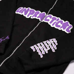 OEM Design <b>Full</b> <b>Zip</b> <b>up</b> <b>Hoodie</b> for Men French Terry Blank Hoodies & Sweatshirts Puff Print Casual Acid Wash Custom <b>Hoodie</b> - Product Image 6