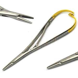 Portaagujas Mathieu Manual Antiácido de Acero Inoxidable, Herramienta Dental con Empuñadura Acolchada de Lujo, Instrumento de Mandíbula de SurgiRight Instruments - Product Image 1