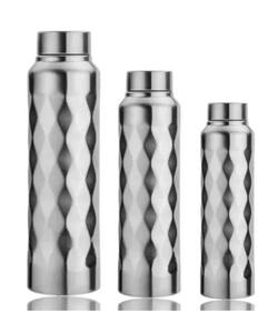 Venta de salida de fábrica Precio barato Botella de agua con forma de diamante de acero inoxidable Grado 304 500ml, matraz de agua de acero en forma de diamante - Product Image 1