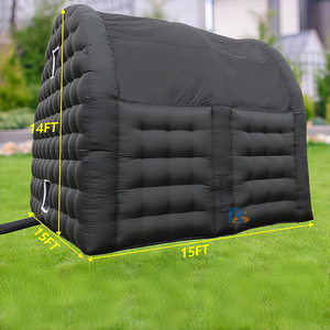 Tente de boîte de nuit gonflable noire de qualité commerciale pour la <span class=keywords><strong>location</strong></span> d'événement - Product Image 4