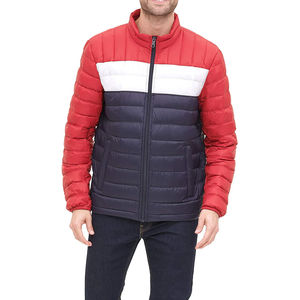 Veste matelassée d'hiver pour homme de haute qualité OEM, logo personnalisé imprimé, respirante, avec fermeture éclair, bouton décoratif, poche incluse - Product Image 3