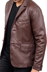 Chaqueta de Motociclista de Cuero Personalizada de Alta Calidad para Hombre, Invierno, Estilo Urbano, Oficina, Casual, Transpirable, Ecológica - Product Image 3