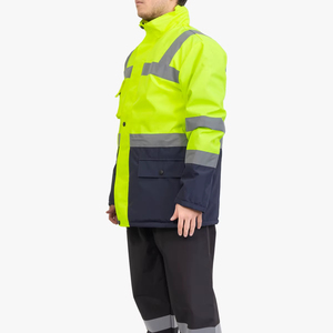 High Visibility Breathable Comfortable Jacket Reflective <b>Strips</b> Customizable Workwear Waterproof Bulk Supply - Product Image 1
