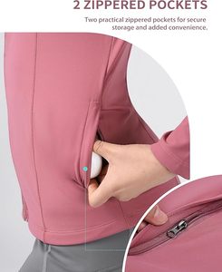 Veste demi-zippée d'équitation pour filles avec trous pour les pouces, manches longues, matière néoprène, protection UPF50, séchage rapide - Product Image 4