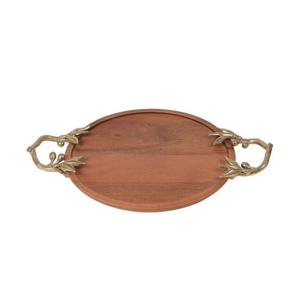 ถาดเสิร์ฟทำจากไม้พร้อมถาดลายใบอีพ็อกซี่ - Product Image 3