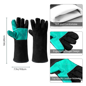 Gants de soudage de sécurité pour le contrôle des animaux, imperméables en cuir PU, couleur et taille personnalisables, unisexe - Product Image 3