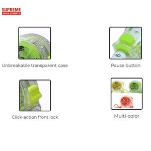 Bền đo băng 5m với không thể phá vỡ trong suốt trường hợp double side in ấn bấm vào hành động khóa và tạm dừng nút cho DIY - Product Image 4