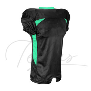 Maillots de football américain personnalisés en gros, unisexe, manches courtes, imprimés, haute qualité, 100% polyester - Product Image 6