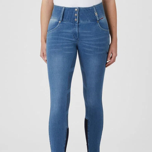 Pantalones de mezclilla de calidad superior personalizados al por mayor ropa ecuestre pantalones de montar a caballo para mujeres y niños - Product Image 5