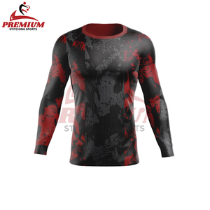 Personaliza tu propio logotipo sublimado manga completa Rash Guard MMA Rash Guard BJJ Rash Guard camisa de compresión MMA Rashguard para hombres - Product Image 4