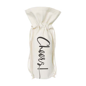 เชียร์ส์! ถุงผ้าแคนวาสใส่ไวน์สำหรับมอบเป็นของขวัญ - Product Image 1