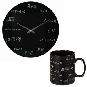 Nouveauté : Ensemble 2 pièces tasse XXL et horloge murale au design mathématique, idéal pour les cadeaux - Product Image 6