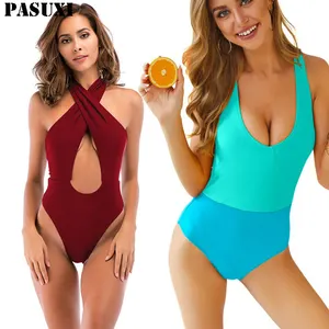 帕苏西新款夏季女性减肥运动沙滩装泳装一体式泳衣性感比基尼女2024