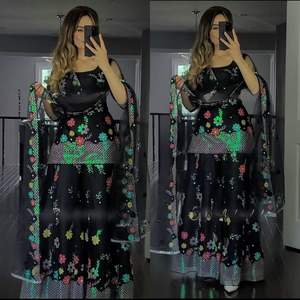 Latest Indian Embroidery Sharara Gharara Kurti <b>Set</b>, Georgette Fabric Gorgeous Pakistani Designer Customize Ethnic Wear Wholesale - Product Image 1