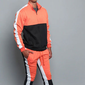 ชุดวอร์มซิป2ชิ้นสำหรับผู้ชายเสื้อแจ็คเก็ตผ้าฟลีซเข้ารูปผ้าโพลีเอสเตอร์สำหรับฤดูหนาวโลโก้ตามสั่งแบบหรูหรา - Product Image 1