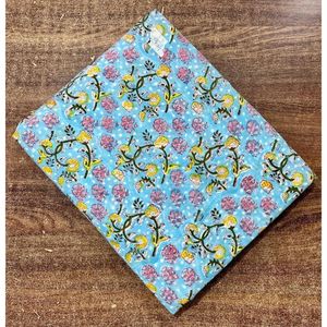 Direct Factory Price Lightweight Block Printed Cotton Fabric for Boys' Home Textile Use Pillow <b>Bed</b> Sheet Cover Indian Supplier - Product Image 4