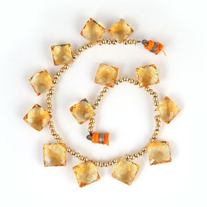 Piedra preciosa amarilla citrino Natural de alta calidad, tamaño libre, hilo de taladro facetado, corte de Briolette, cuentas fabulosas para hacer joyas - Product Image 1