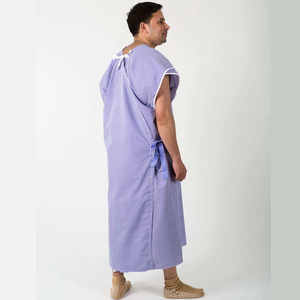 Uniforme d'hôpital de robe de patient avec logo personnalisé blouses de patient en coton à manches longues uniforme d'hôpital - Product Image 2