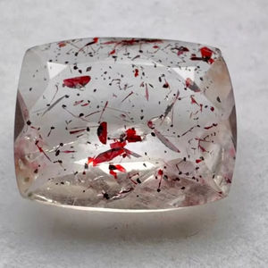 Pierre précieuse naturelle Super Seven Cushion Step Cut Bloodshot Stone pour la fabrication de bijoux Melody Super Seven size13.20x10.75x5.15mm - Product Image 3