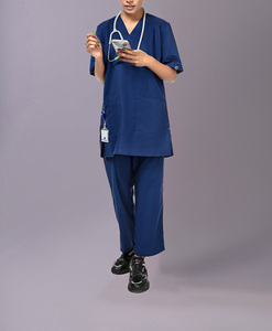 Vente en gros de tenues d'hôpital d'été unisexes avec logo personnalisé, combinaisons, blouses de laboratoire médicales, ensembles d'uniformes d'infirmière - Product Image 5