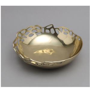 Cuenco para servir chocolate hecho a mano, cuenco de sopa dorado de aluminio pulido, cuenco único para servir para restaurantes, bodas, Apto para lavavajillas - Product Image 4