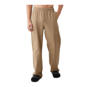 Pantalones de hombre de algodón pesado lavado con pantalones de chándal apilados con logotipo personalizado de retazos acampanados OEM Factory Direct Jogger Wear - Product Image 5