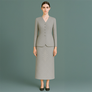 Truyền thống khiêm tốn Muslim quần áo đặt baju kurung với Thêu chảy vải Polyester cộng với kích thước & chống tĩnh tính năng - Product Image 5