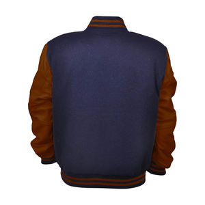 Chaqueta Varsity Personalizada con Parche de Cuero y Bordado Chenille, Chaqueta Universitaria para Hombre - Product Image 2