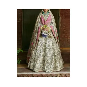 Aantrekkelijke Pakistaanse Indiase Stijl Maxi Zwaar Werk Feestkleding Lage Prijs