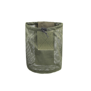 Bolso con cordón de malla de poliéster negro personalizado Mosquetón de moda Estilo plegable con logotipo para artículos de dumping - Product Image 5