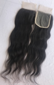 Extensiones de Cabello Virgen Remy 100% Natural, Ondulado, 18'', con Cierre de Encaje Transparente 4x4, de un Solo Donante, Precio al por Mayor, Proveedor Indio - Product Image 5