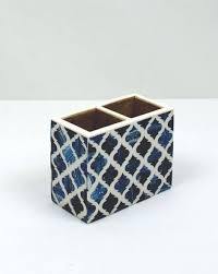 Faizacraft nouveauté bois os incrustation porte-stylo attrayant maison bureau stockage conception avec calendrier utiliser prix - Product Image 5