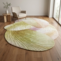 Tapis de prière en polaire, tapis de couloir irrégulier en laine française, tapis de salon pour canapé, tapis de vestiaire couleur unie YuHe antidérapant