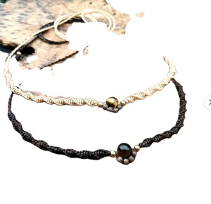 minimalist bohemian jewelry gift spiral <b>bracelet</b> and choker with gemstone choker Laying Necklaces Chain Anniversary Gifts for Mo - Product Image 1