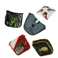 Funda Protectora para Cabeza de Driver de Golf de Cuero PU Multicolor Personalizada de Alta Calidad, Cierre con Banda Elástica, Nuevo Diseño, Logotipo Bordado