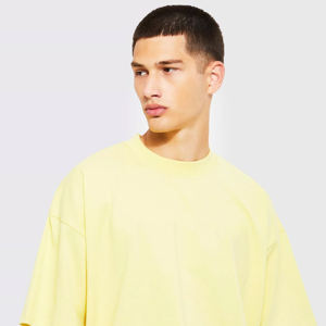 Camiseta de Manga Corta 100% Algodón, Lavada con Ácido, Corte Ajustado, con Logotipo Personalizado para Hombre, Venta al Por Mayor Directa de Fábrica - Product Image 2