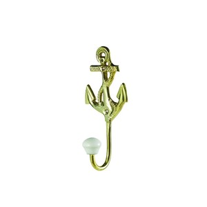 Gancho de ancla de barco chapado en oro Venta caliente Ganchos y soporte de aluminio fundido gancho de suspensión de traje de abrigo personalizado en artículos náuticos - Product Image 5
