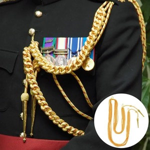 Cordon fil doré Aguillette Aiglet Aglet pour soldat Costume Accessoires Coton Garde d'honneur Art Troupe Officier Epaule - Product Image 4