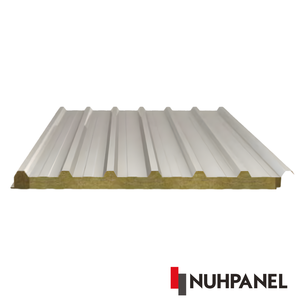 แผ่นหลังคาแซนวิชแบบเจ็ดริบบ์ PUR PIR ร็อควูล ไฮบริด ฉนวนกันความร้อนสำหรับงานอุตสาหกรรม ขนาด 1000 มม. - Product Image 1